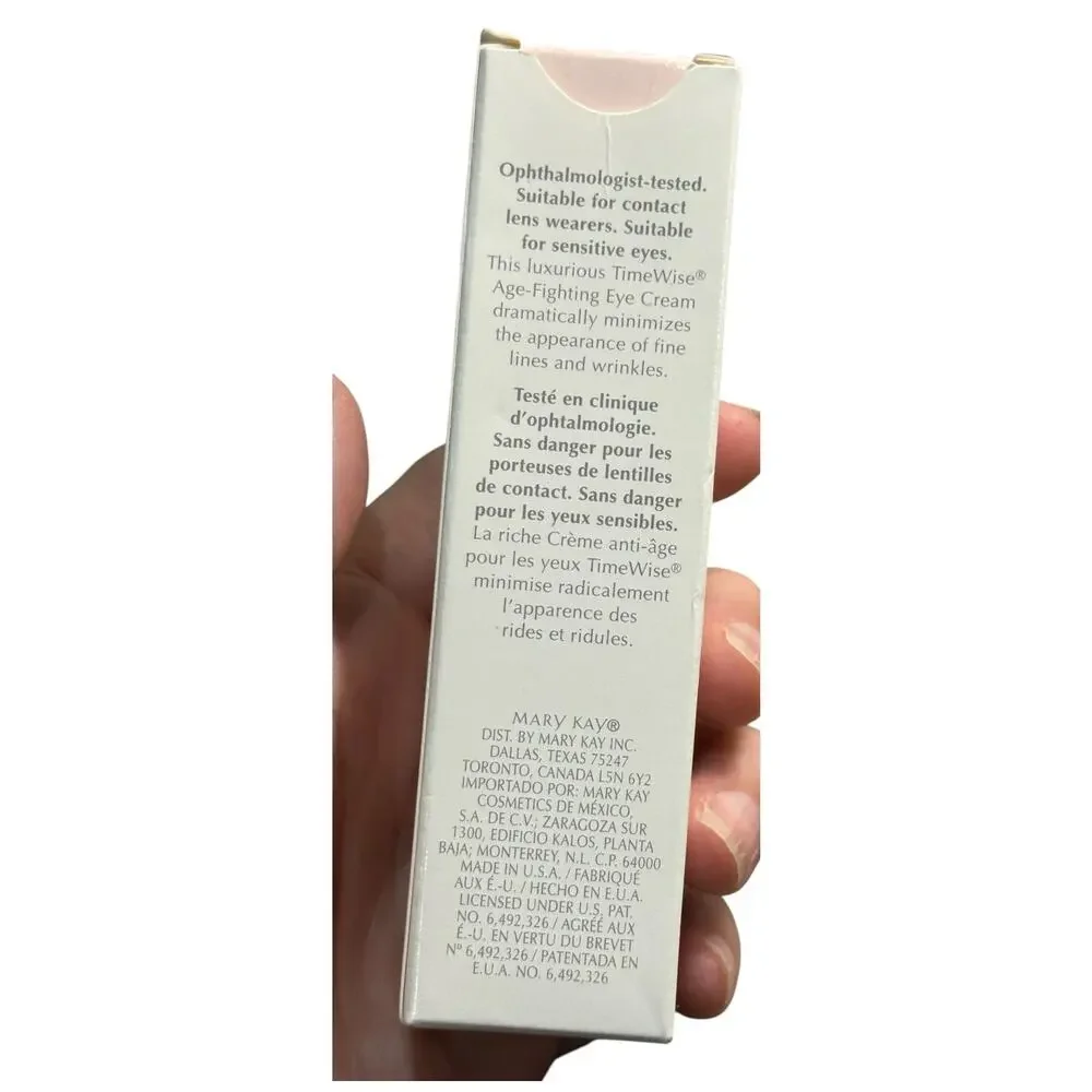Mary Kay Timewise Age Fighting Eye‎ Cream .65oz Discontinued Pink Cap Full New